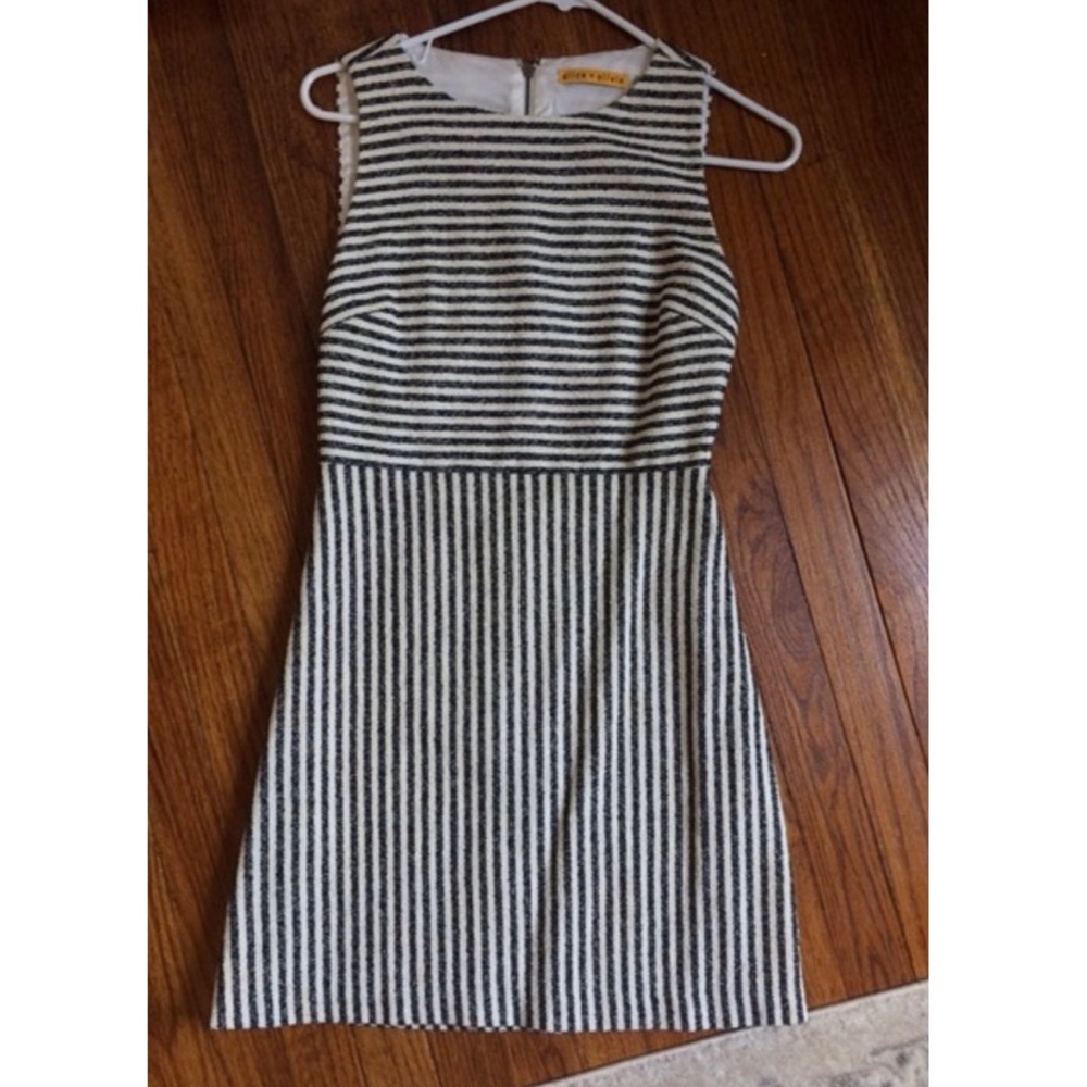Alice & Olivia stripe mini dress with cutout back